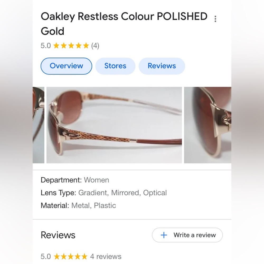 Oakley Restless Colour Gold Women’s Sunglasses